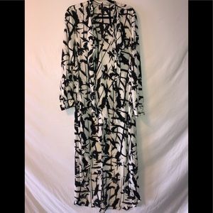 BCBGMAXAZRIA long sleeve asymmetric tunic dress